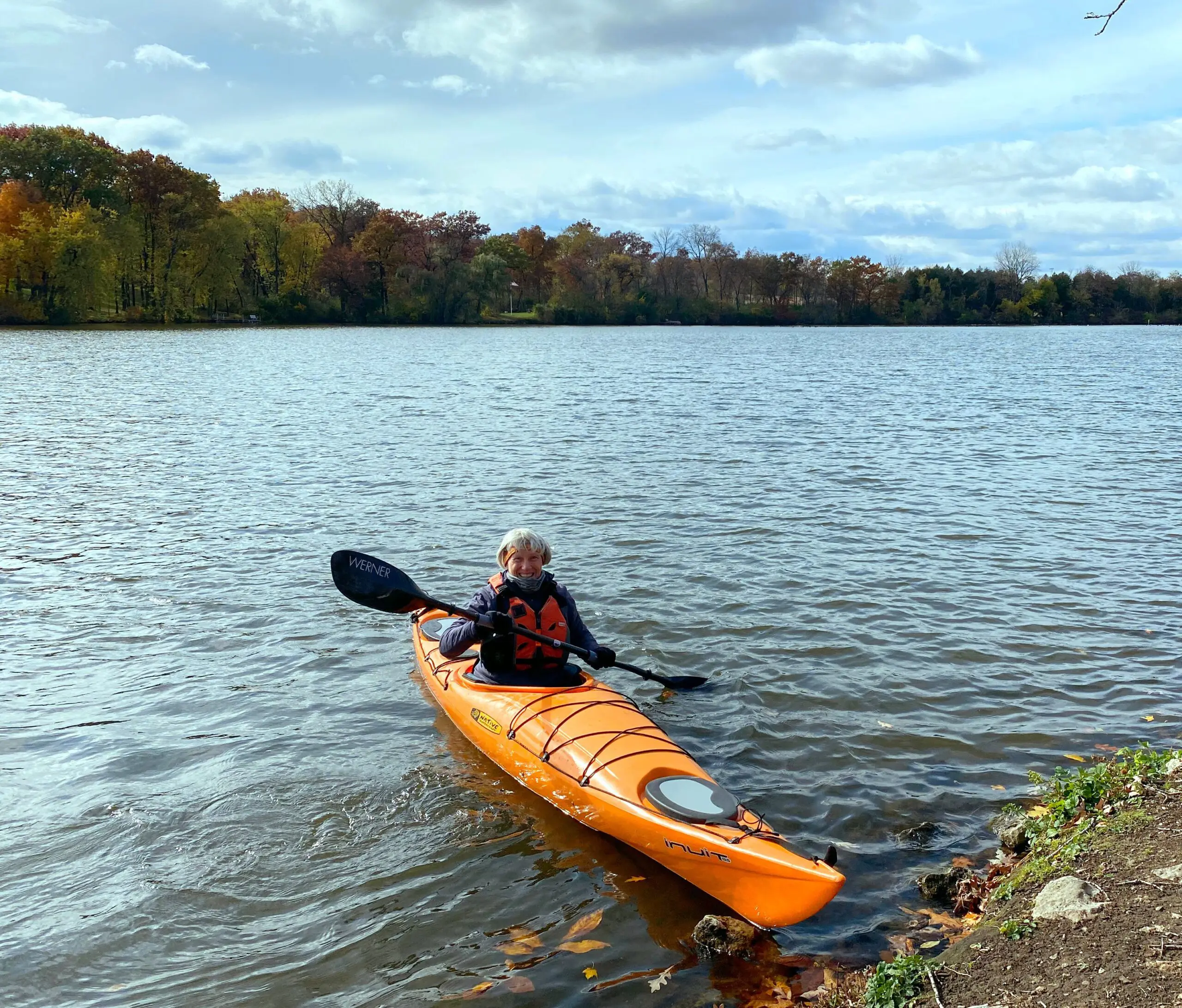 Woman in a canoe